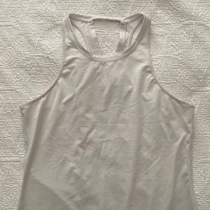 Manduka white high neckline racer back tank size medium